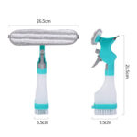 2-in-1 Spray Window Cleaner with Detachable Brush Rubber Scraper - Image 4