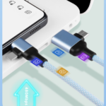 Magnetic Data Cable Fast Charging 60w Dual Input Dual Output Multi-function Magnetic Charging Cable Type-c (blue) - Image 2