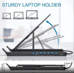 4 In 1(1*USB-C,3*USB-A) Laptop Stand - Image 4