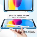 Protective Case With Pencil Holder For IPad Air 4/5 (10.9-Inch)- White Ice Blue - Image 3
