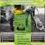 Multifunctional Folding Electric Lawn Mower With 3 Kind Blades-Green - Image 5