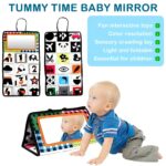 Sensory Toy High-Contrast Tummy Time Baby Mirror Toys Orange - Image 5