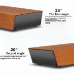 Kitchen Rolling Knife Sharpener Aluminum Alloy Diamond Drum Sharpening Stone 15&20 Degree Magnetic (Wood Color) - Image 2