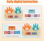 Montessori Wooden Number Puzzle Board Educational Number Counting Blocks - Image 5