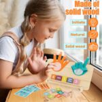 Montessori Wooden Number Puzzle Board Educational Number Counting Blocks - Image 2