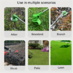 Multifunctional Folding Electric Lawn Mower With 3 Kind Blades-Green - Image 4