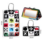 Sensory Toy High-Contrast Tummy Time Baby Mirror Toys Red - Image 4