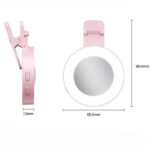 Mini 9-color Pocket Fill Light LED Selfie Ring Light Portable Cherry Pink - Image 4